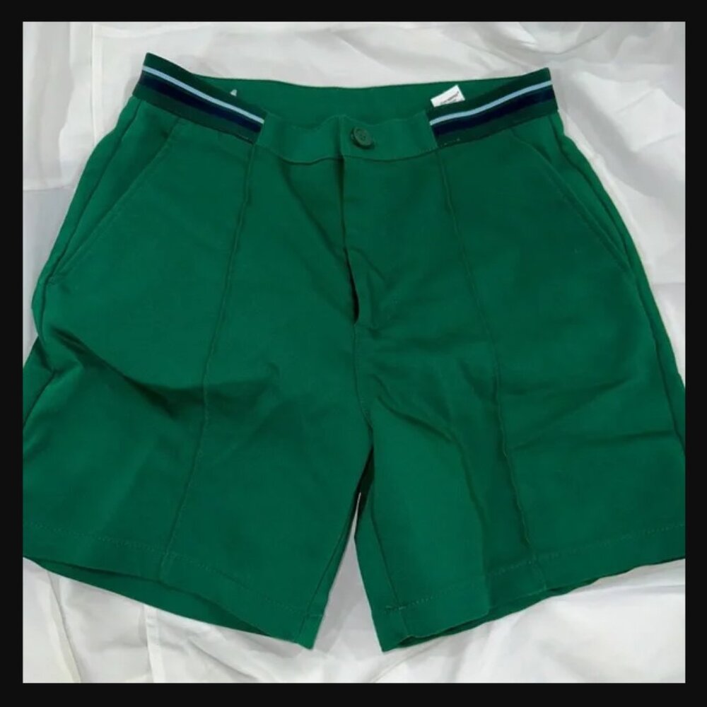 ZARA MENS GREEN CHINO BOAT SHORTS IN SZ S